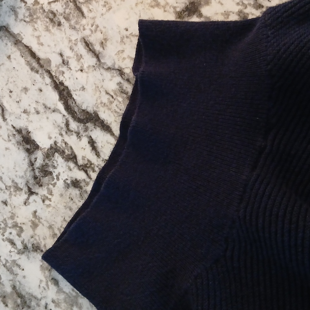 Victoria's Secret Active Wear Cotton Cashmere Blend Sweater Navy & Black Size L - Picture 9 of 11